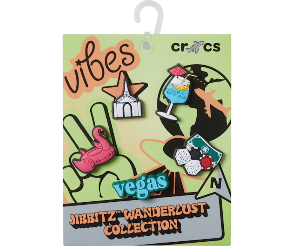 Pacote De 5 Coleção Crocs Las Vegas Wanderlust