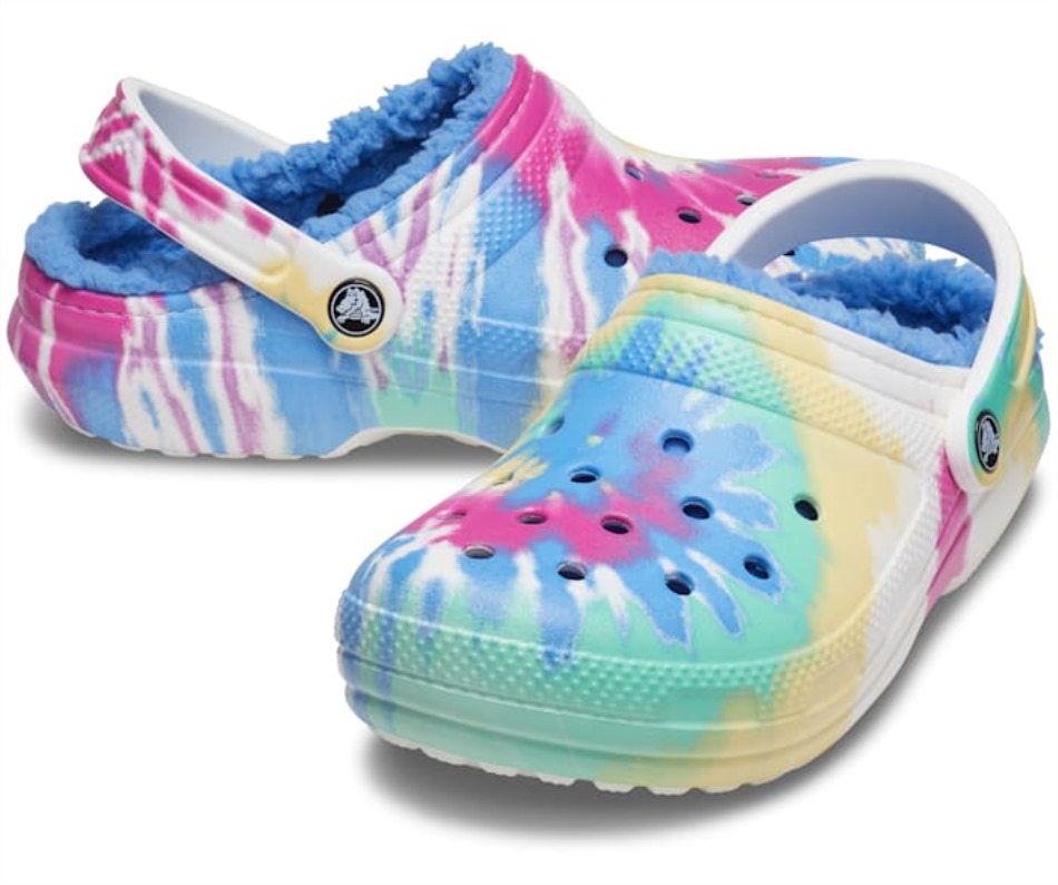 Crocs Clássico Forrado Tie-dye Tamanco Azul-multi