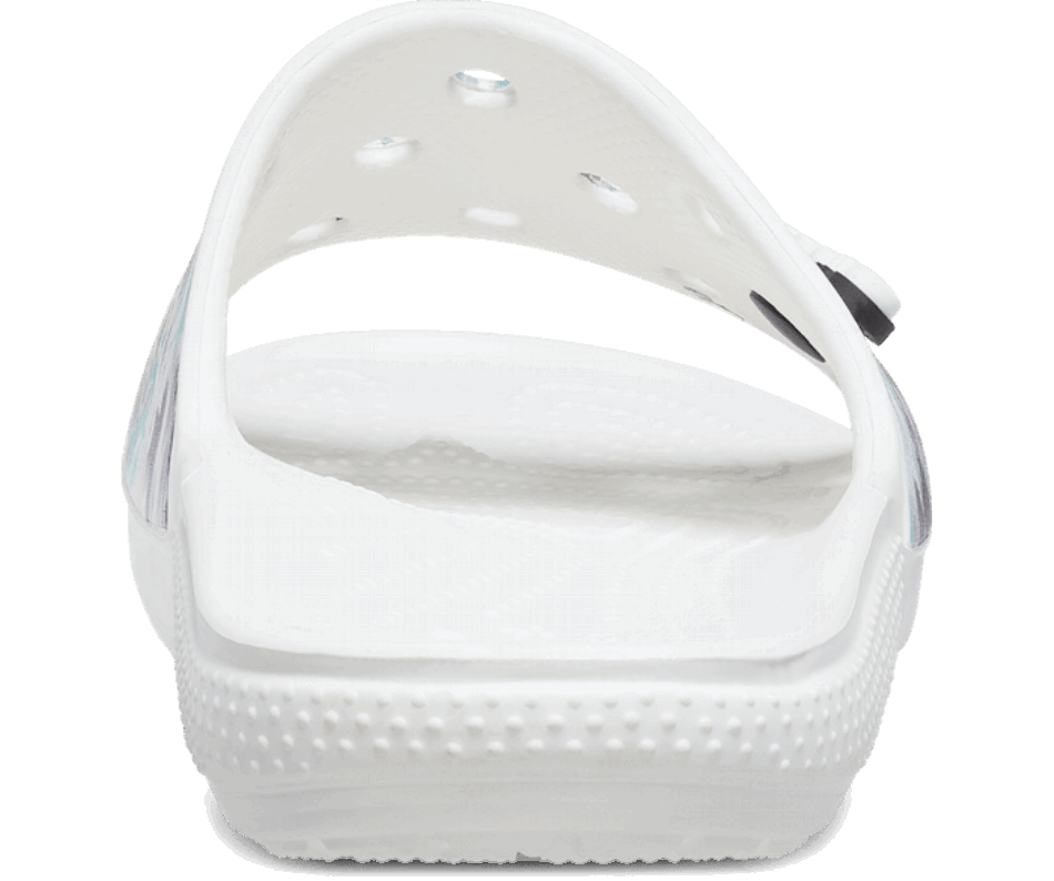 Slide Gráfico Crocs Tie-dye Clássico Multibranco