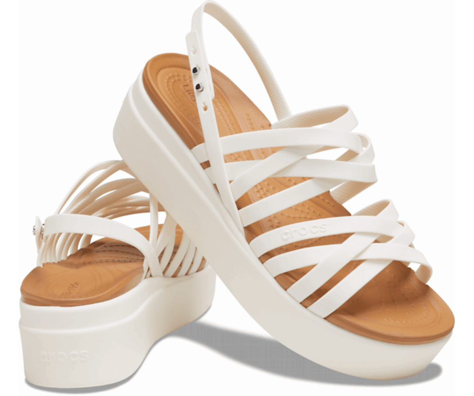 Crocs Feminino Brooklyn Strappy Ostra De Cunha Baixa