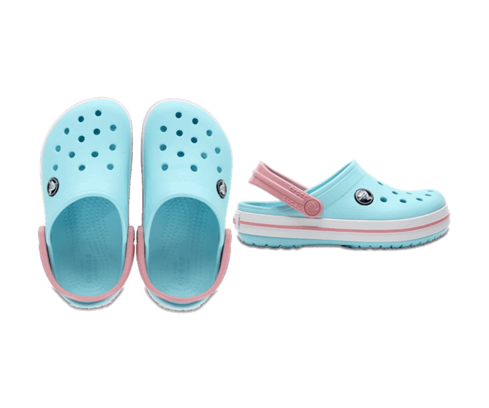 Crocs Criança Crocband Tamanco Gelo Azul-branco