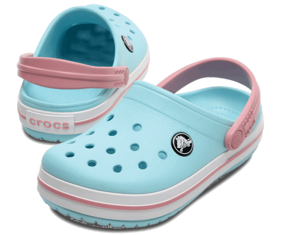 Crocs Criança Crocband Tamanco Gelo Azul-branco