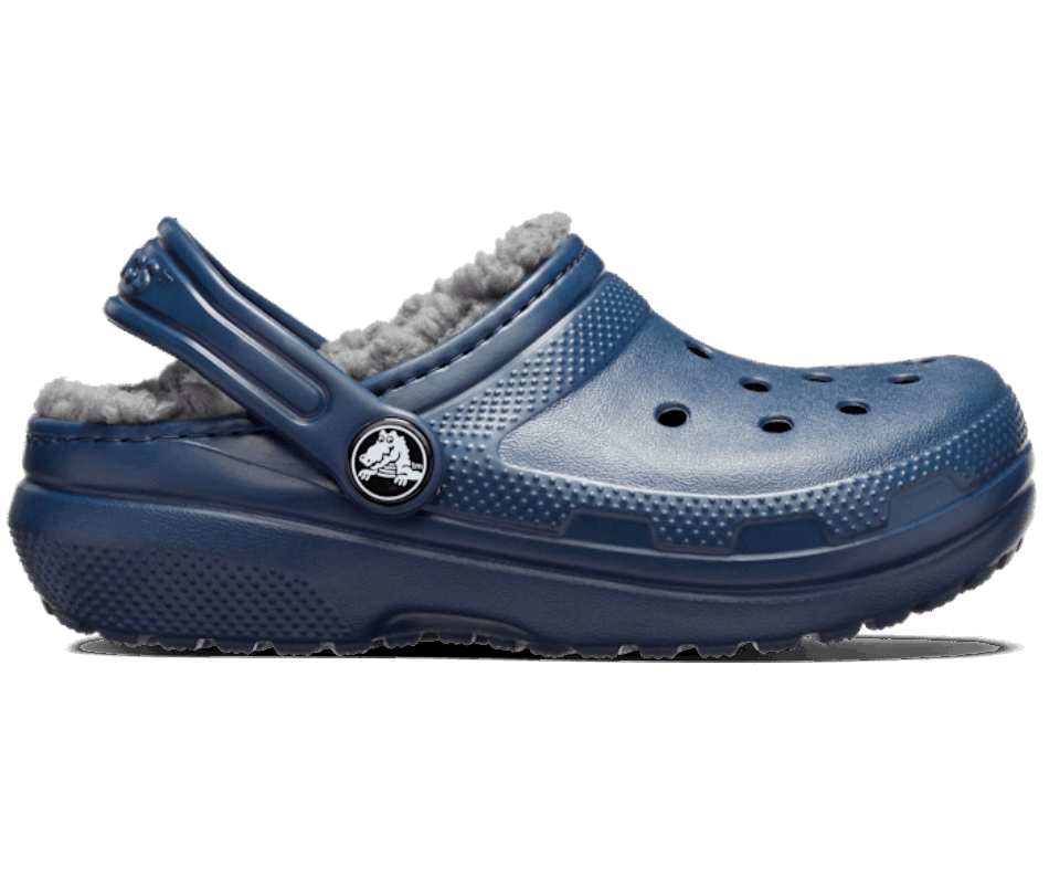 Crocs Infantil Clássico Forrado Tamanco Marinho-carvão