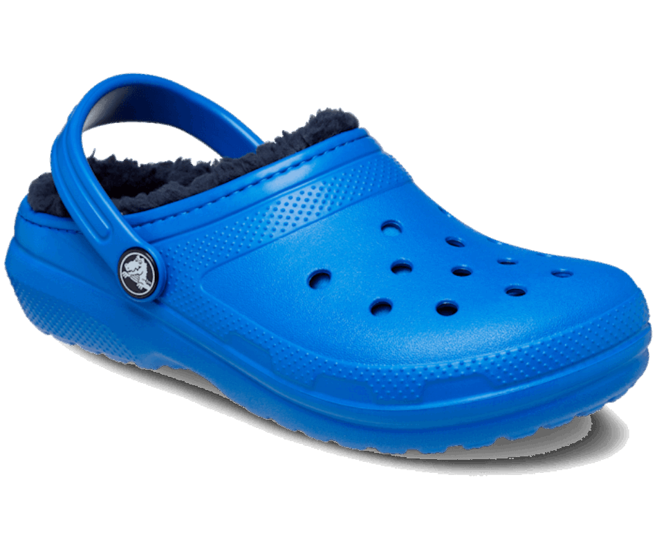 Crocs Child Forrado Clássico Tamanco Azul Parafuso