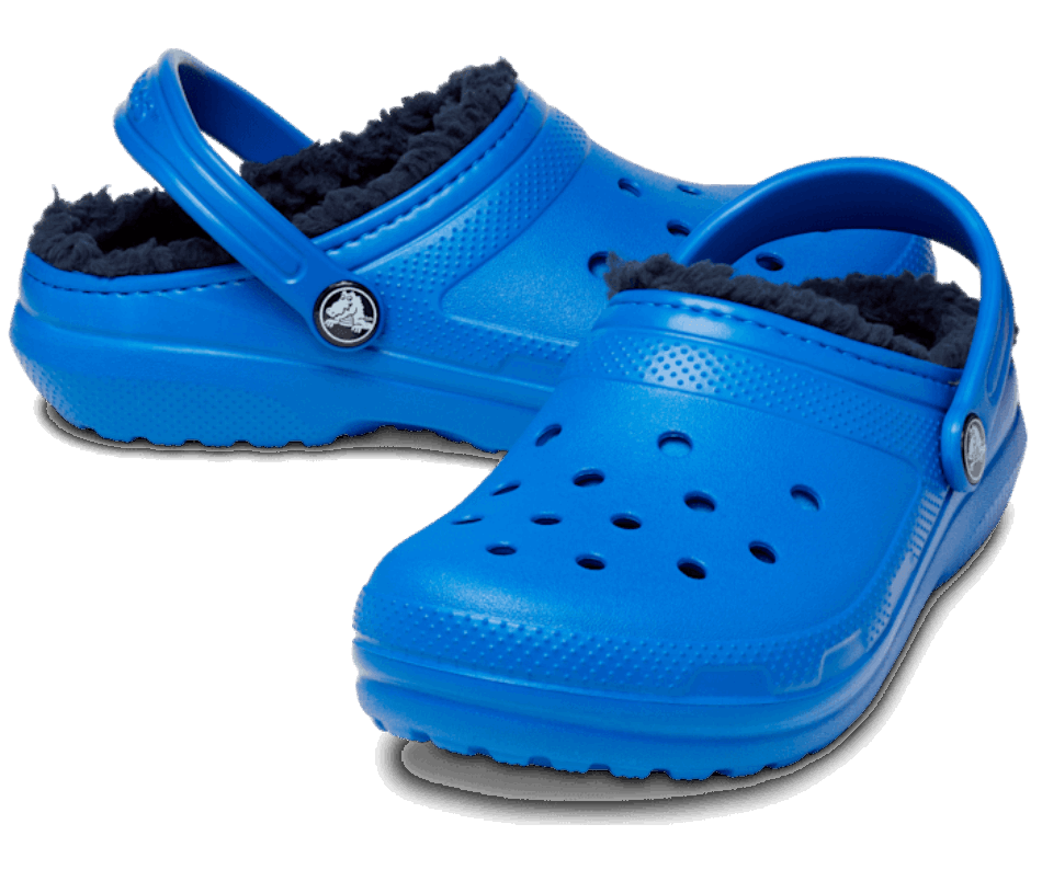 Crocs Child Forrado Clássico Tamanco Azul Parafuso