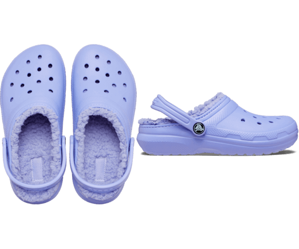 Crocs Infantil Clássico Forrado Tamanco Digital Violeta
