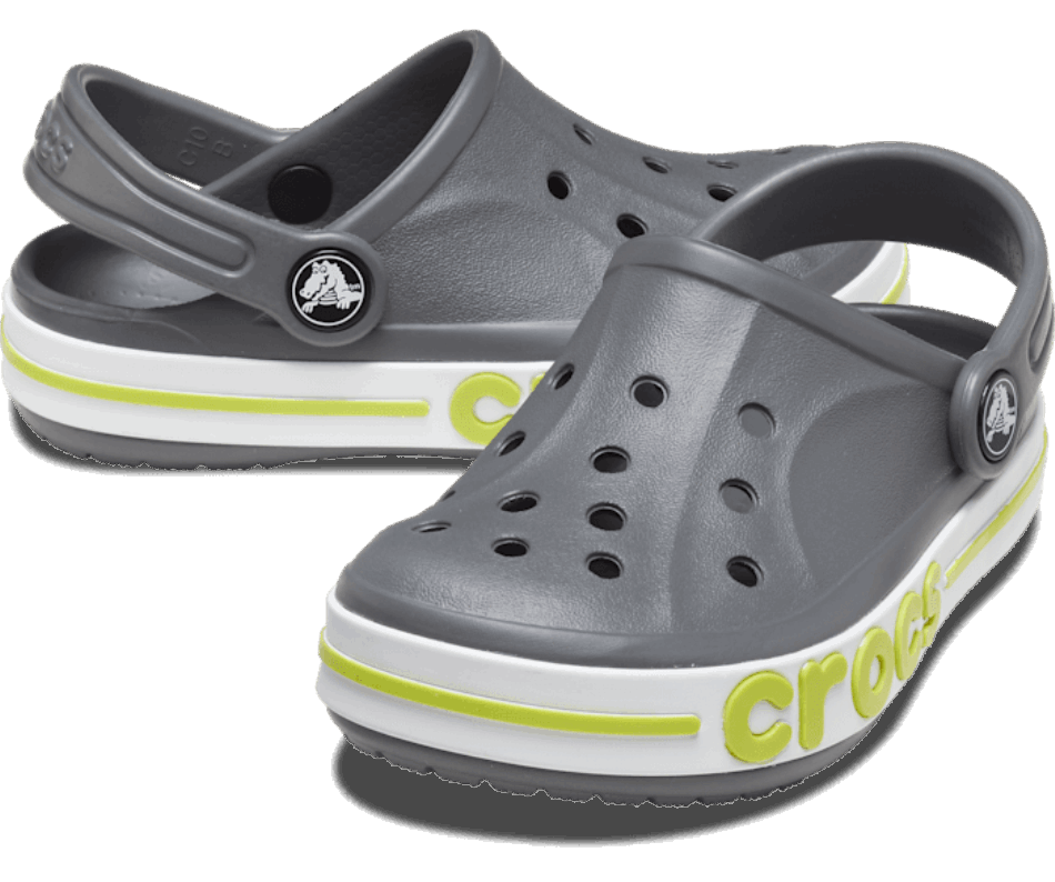 Crocs Baby Bayaband Tamanco Ardósia Ponche De Limão Cinza