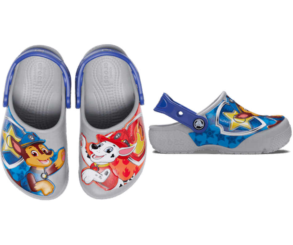 Patch De Patrulha Da Pata Crocs Fl Cg T Lgr Cinza Claro