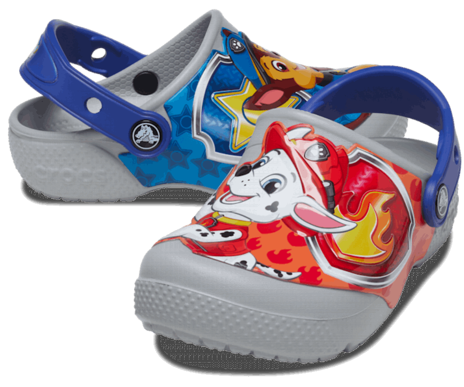 Patch De Patrulha Da Pata Crocs Fl Cg T Lgr Cinza Claro