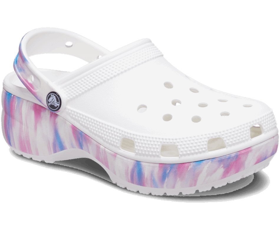 Crocs Clássico Plataforma De Sonho Tamanco Para Mulher Branco-multi