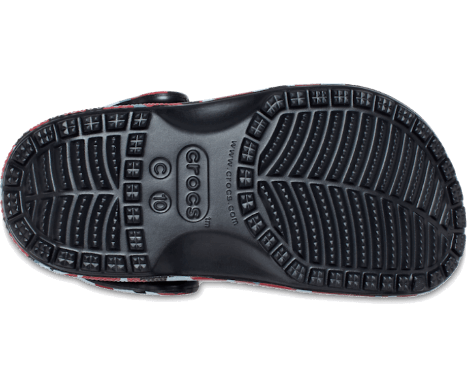 Crocs Infantil Camuflado Clássico Preto-vermelho