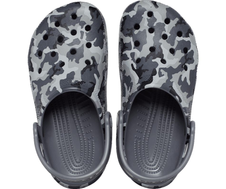 Crocs Infantil Camuflagem Clássica Preto-cinza
