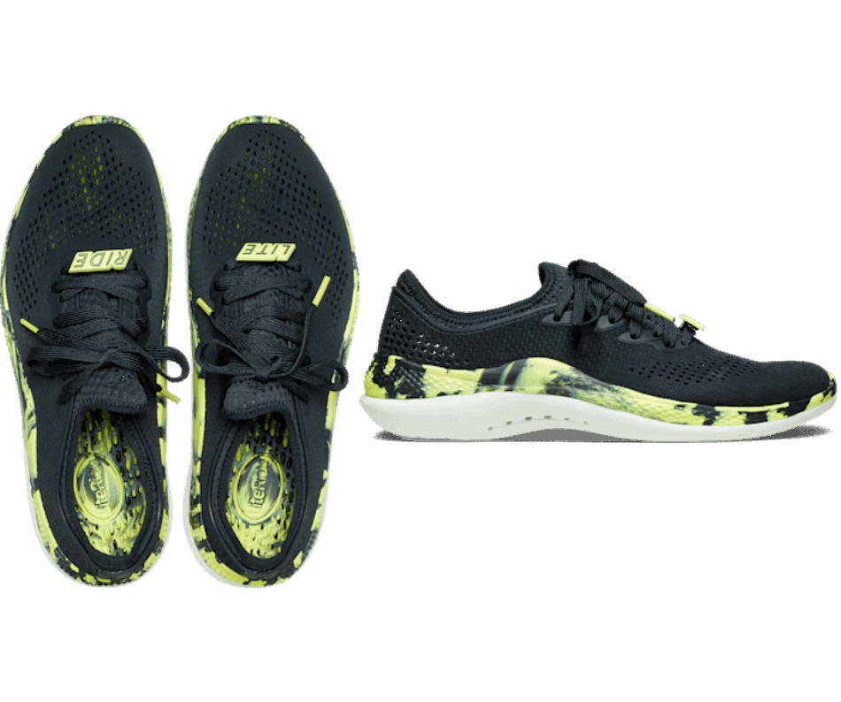 Crocs Masculino Literide 360 ​​marmored Pacer Black-citrus