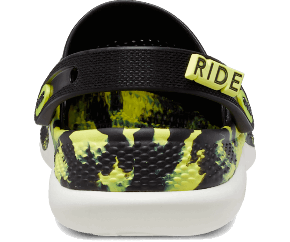 Crocs Literide 360 ​​marmorizado Tamanco Preto-cítrico