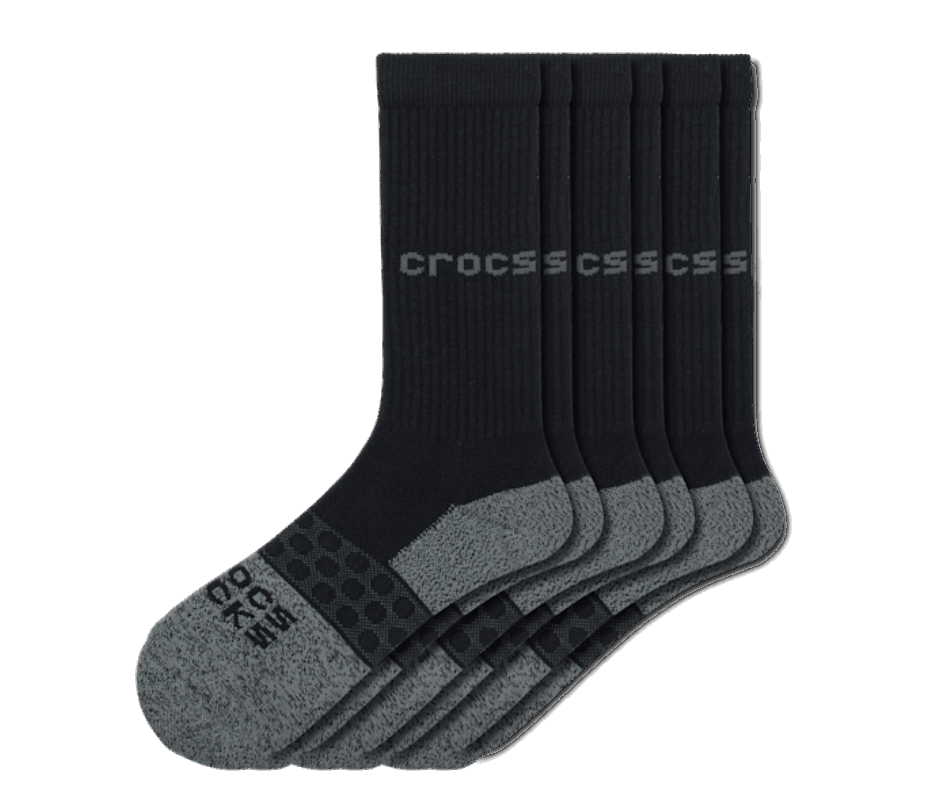 Crocs Meias Adulto Tripulação Sólido Pacote De 3 Preto