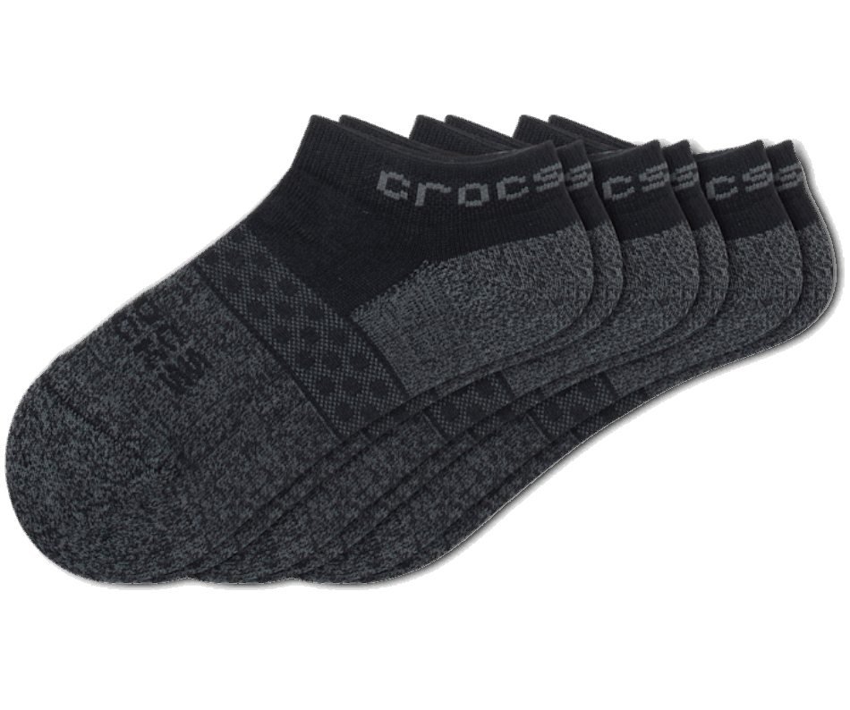 Crocs Meias Kid Low Evergreen 3 Pacotes Preto