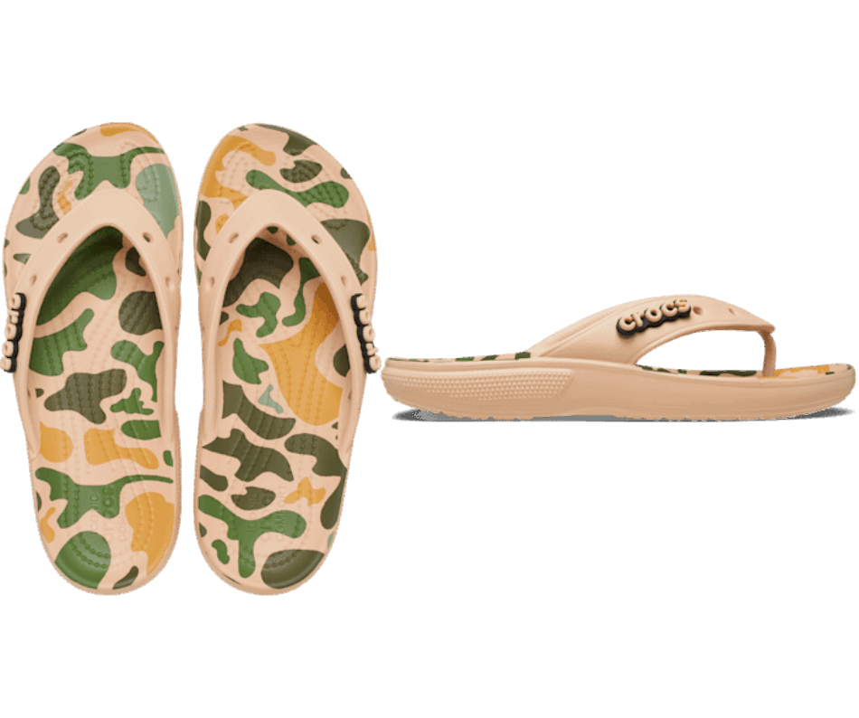 Clássico Crocs Estampado Camo Flip Chai-camo