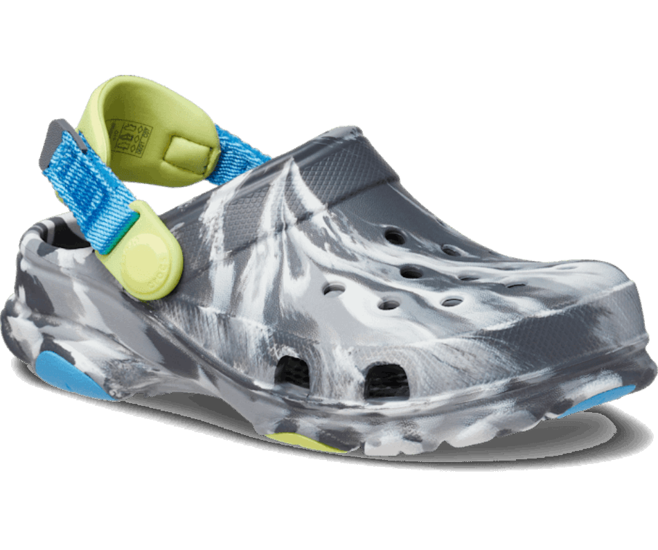 Crocs Infantil Clássico Tamanco Marmorizado Cinza Ardósia