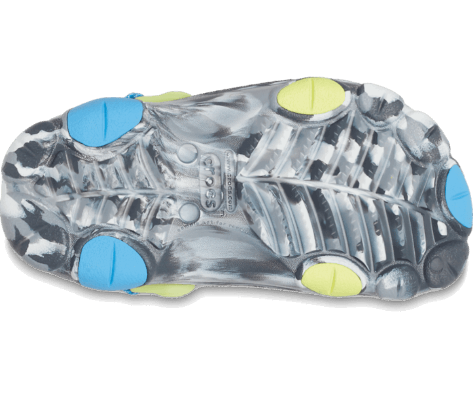 Crocs Infantil Clássico Tamanco Marmorizado Cinza Ardósia