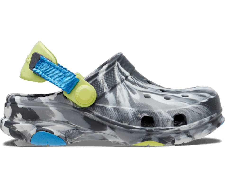 Crocs Infantil Clássico Tamanco Marmorizado Cinza Ardósia