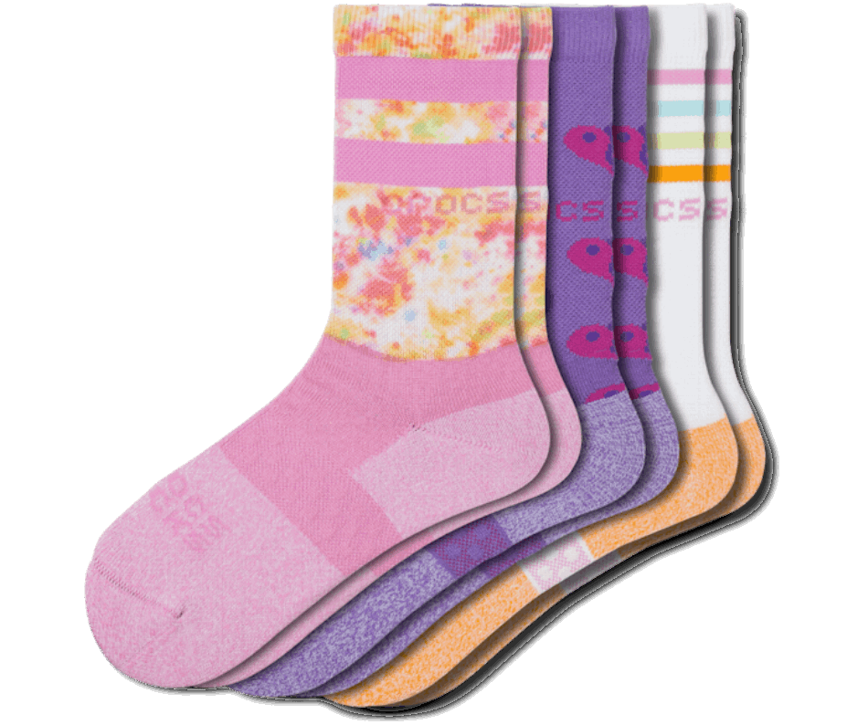 Crocs Meias Kid Crew Heart 3 Pack Multi